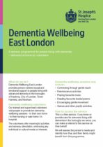 Dementia Wellbeing East London Leaflet